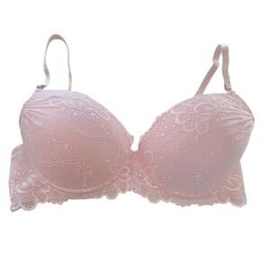 New Jessica Simpson Light Pink Lace Bra 38C